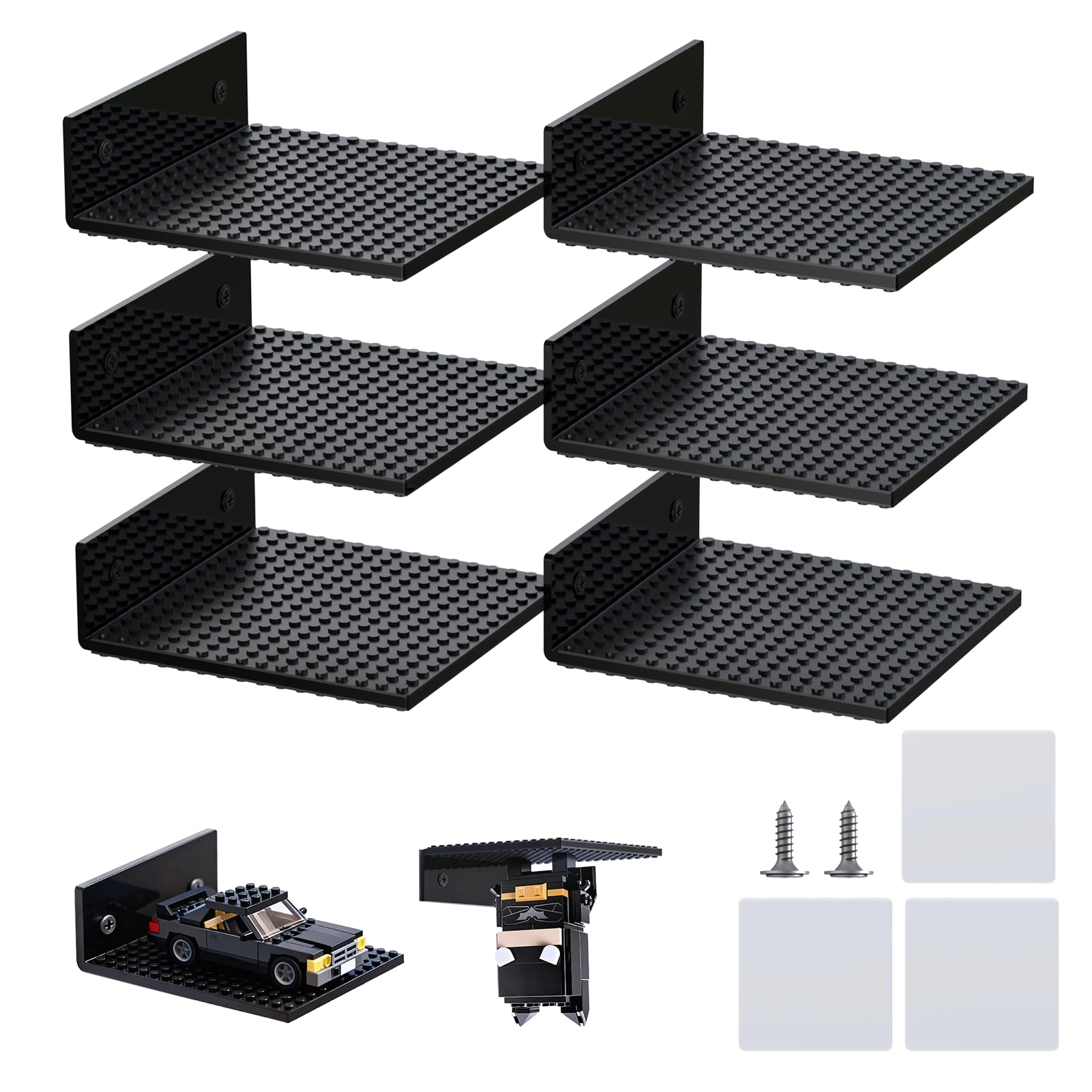 iCUANUTY Acrylic Floating Display Shelves for Wall