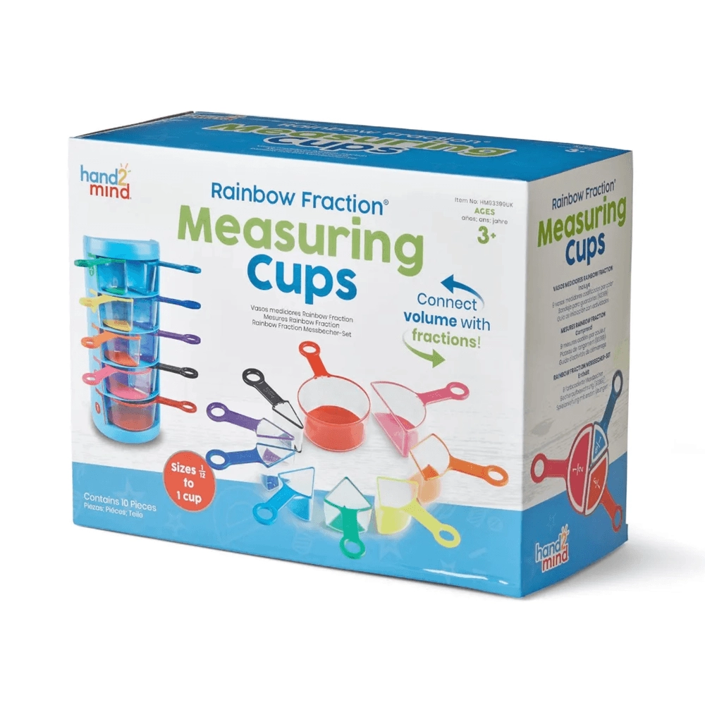 Learning Resources Rainbow Fraction Measuring Cups - 3+ 9 pieces