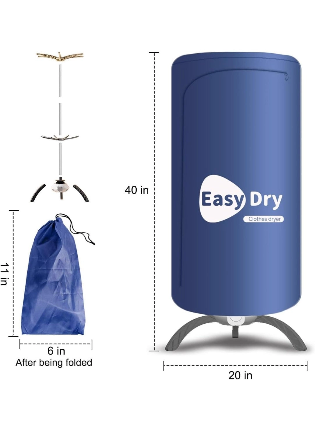 Portable Clothes Dryer - 900W