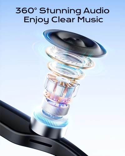 Smart Bluetooth Glasses - Built-in Mic & Speakers Black