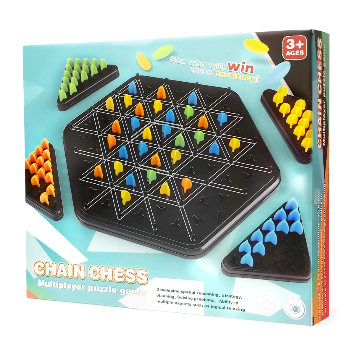 Agaommio Triggle - Chain Triangle Rubber Band Game