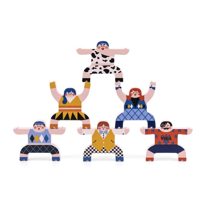 VIGA Circus Stacking Game - 3 + 12 piece(s)