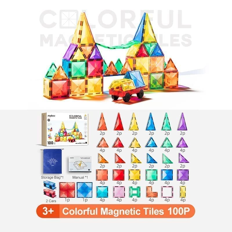 Magnetic Tiles - 100 pcs