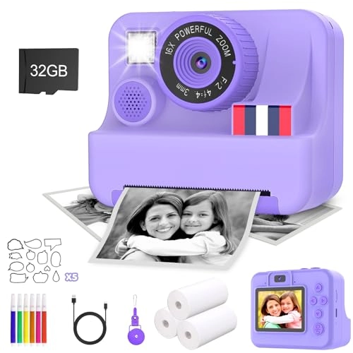 Instant Print Camera - 2.4 Inch 32GB 1080P