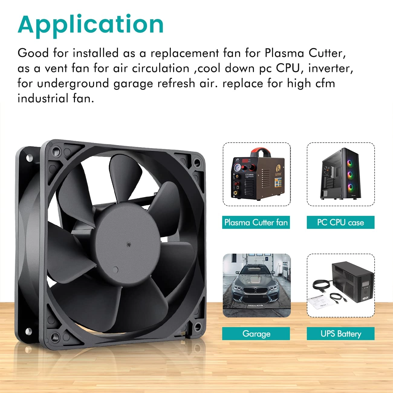 Brushless DC Industrial Cooling Case Fan - 120mm