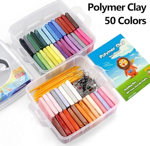 Polymer Clay Starter kit - Non-toxic 1.27 Kg 50pcs.