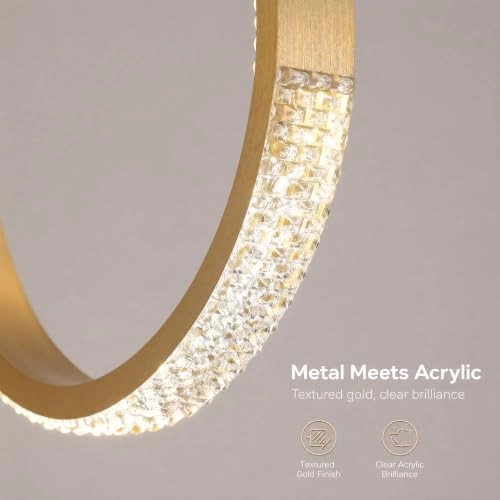 15046 Modern LED Chandelier - warm neutral white Dimmable