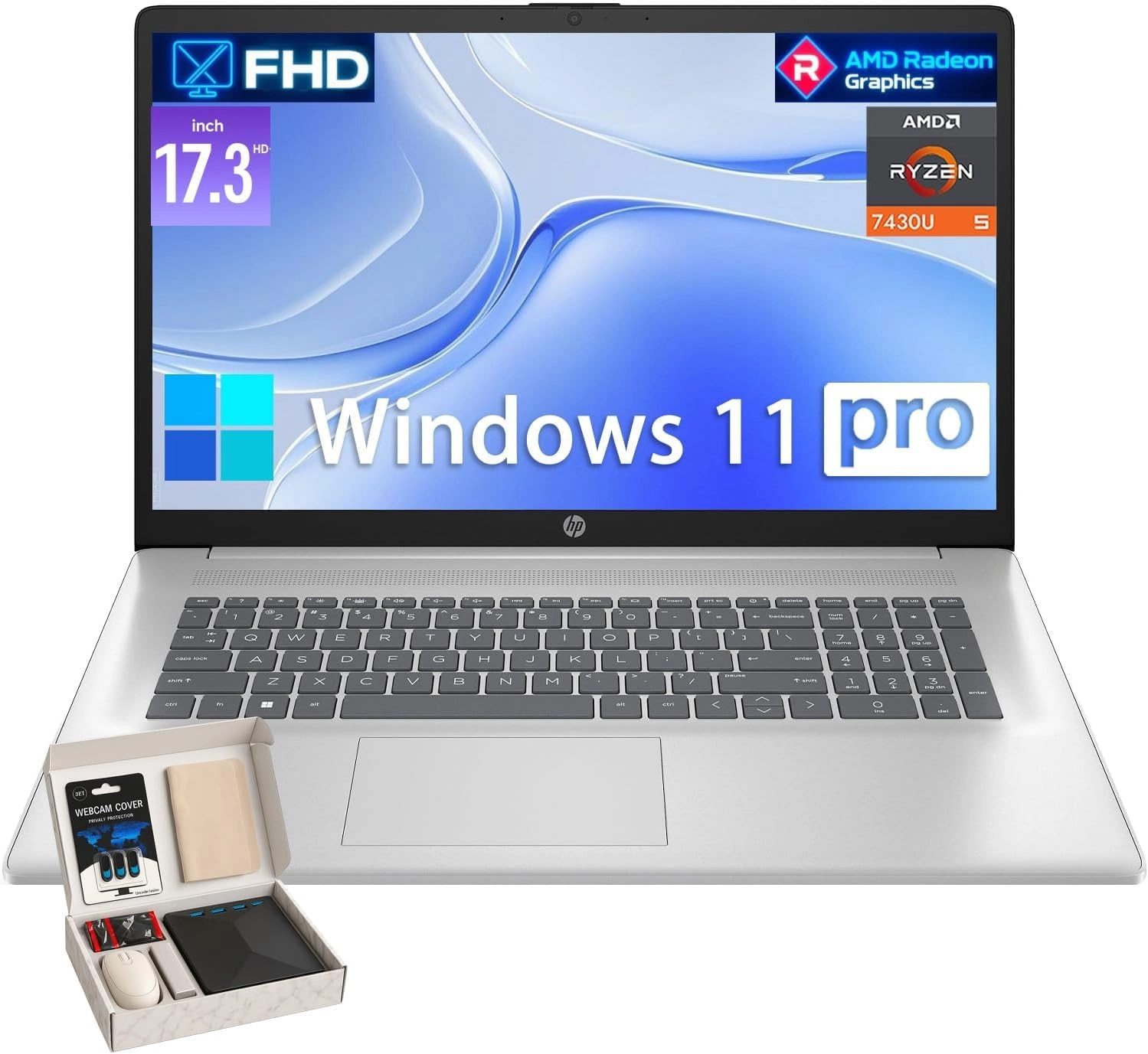 HP 2025 - 17.3'' Ryzen 5 7430U 64GB DDR4 2TB SSD