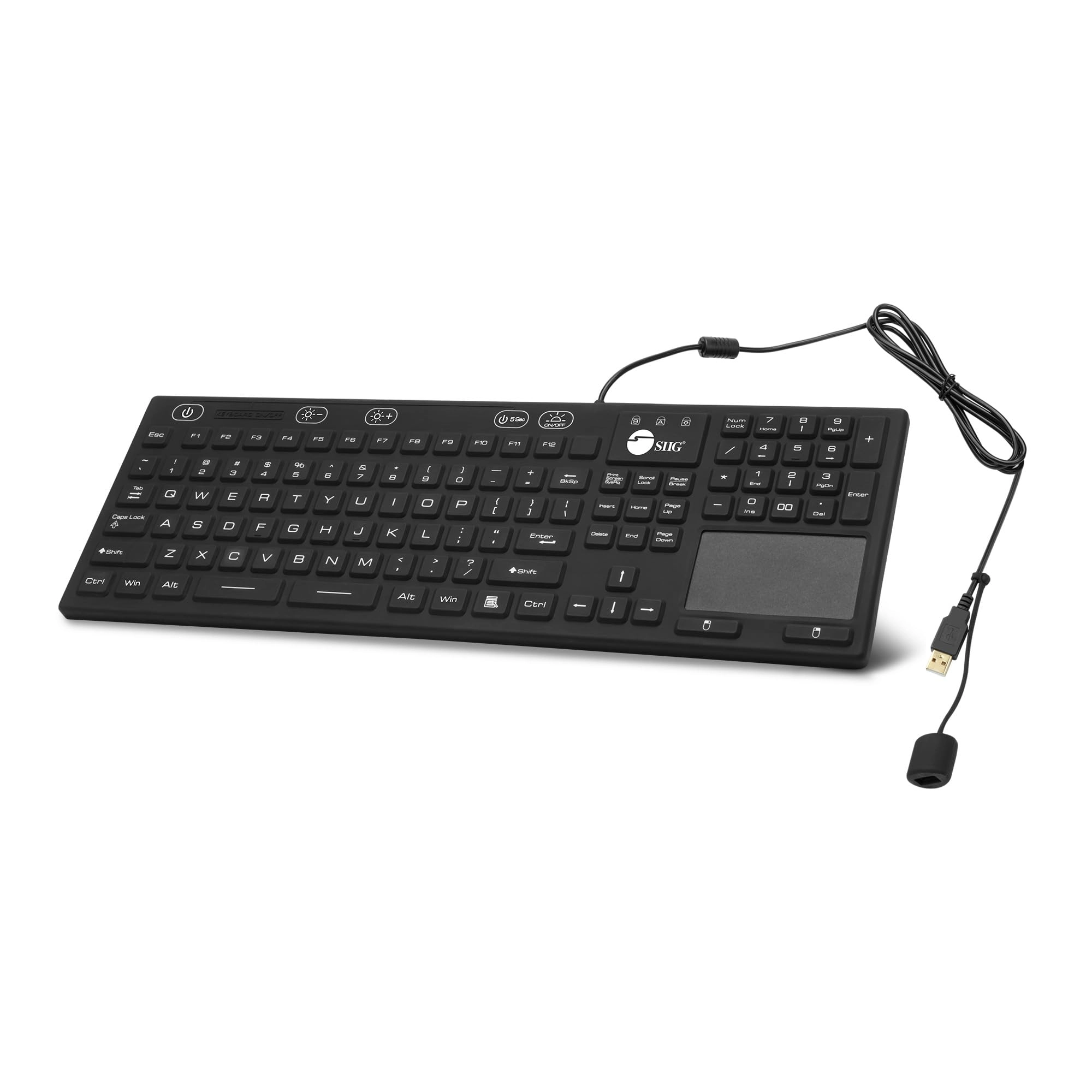 Siig Silicone Washable Keyboard - 110-key Wired