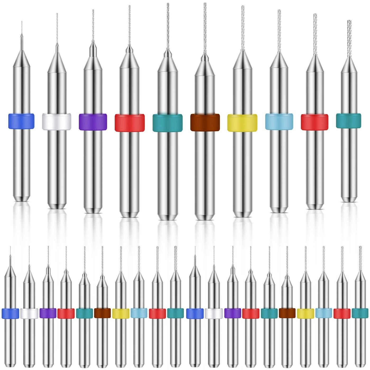 Lothee Micro Drill Bits - Tungsten Carbide 30 Pcs 0.1-1.0 mm