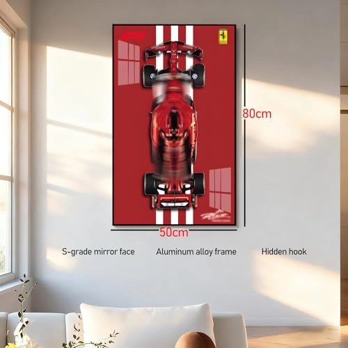 Racing Car Wall Sign (42207) - 50 x 80 cm Aluminum