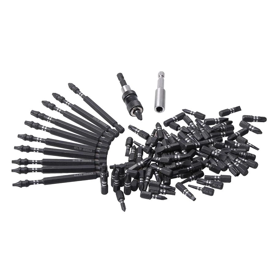 Erbauer Mixed Impact Bit Set - 113 piece(s) 25mm 90mm