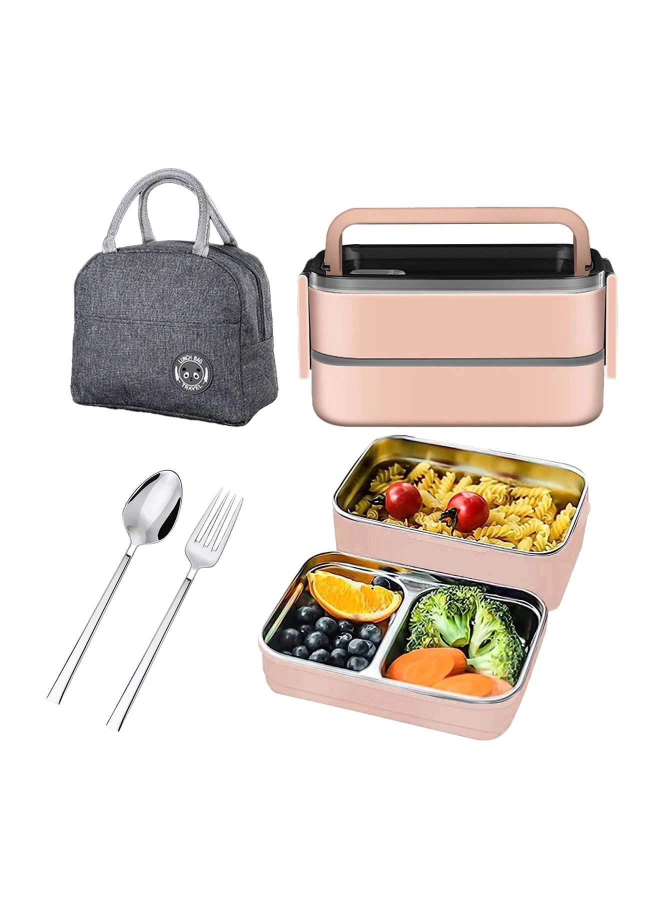 bento box - 304 Stainless steel Double-deck