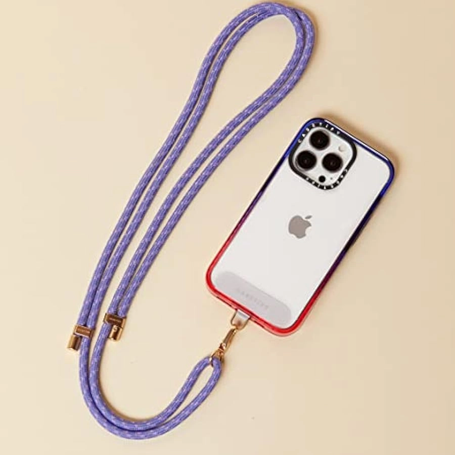Rope Phone Strap - Adjustable Length: 130cm / 51 Rotating round carabiner