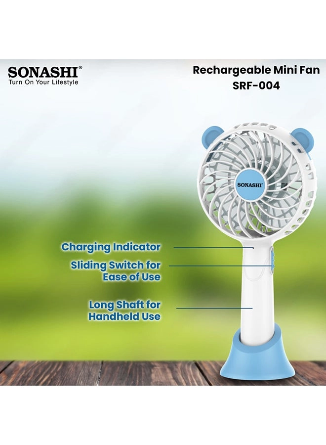 Rechargeable Mini Fan - 4 Inch 2 Speeds 5V USB
