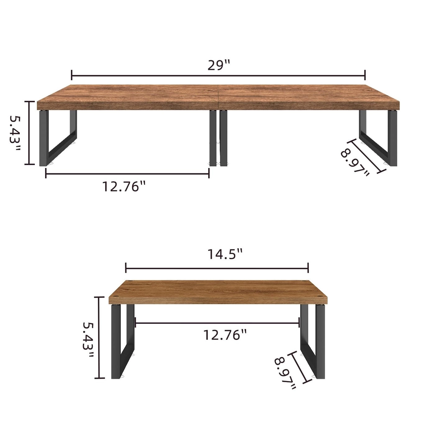 Monitor Stand Riser - 2 Pack 5.5inch Antique Brown