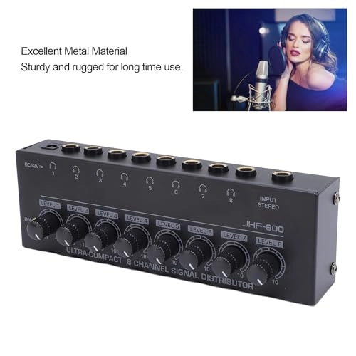 Headphone Amplifier - 8 Output 1 Input Low Noise