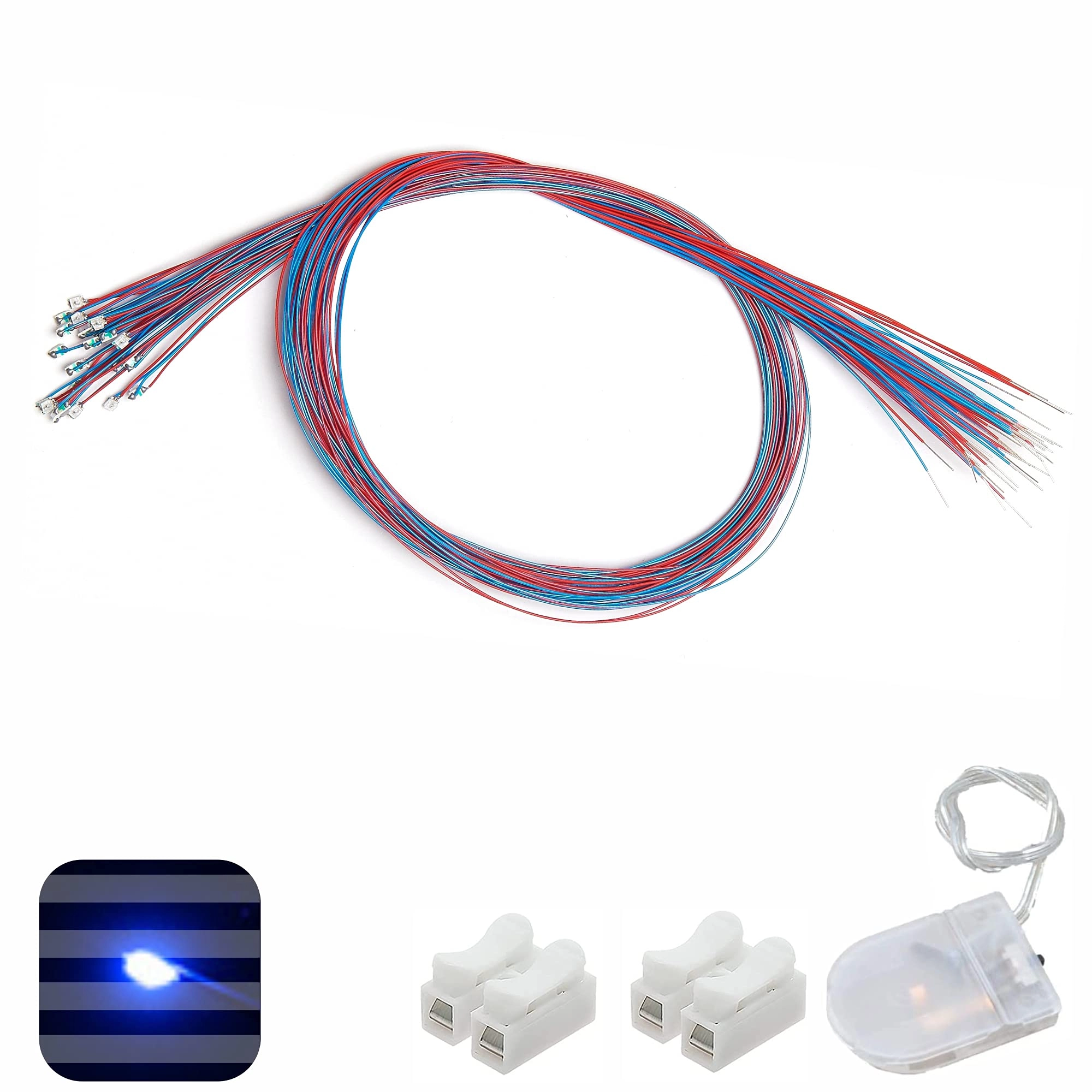 Pre-Wired Micro Blinking LED - 25PCS 0805