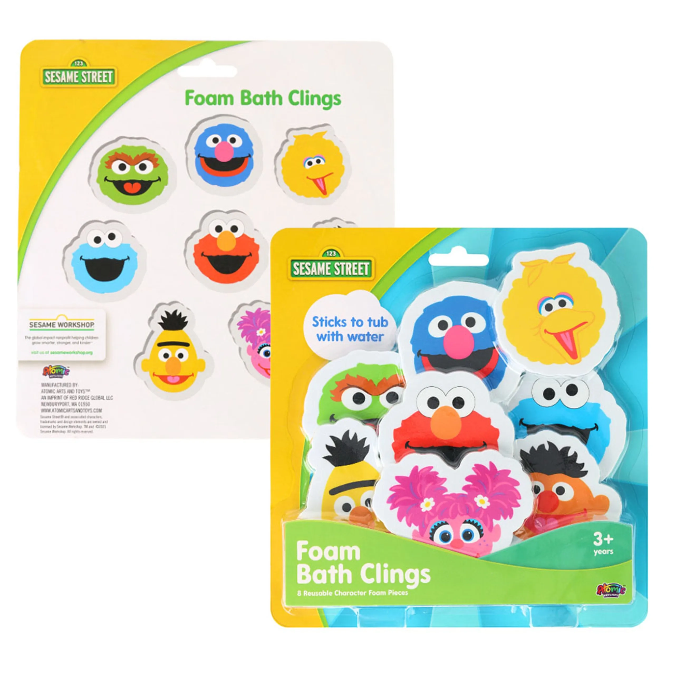 Foam Bath Clings Stickers - 8 Pcs Reusable