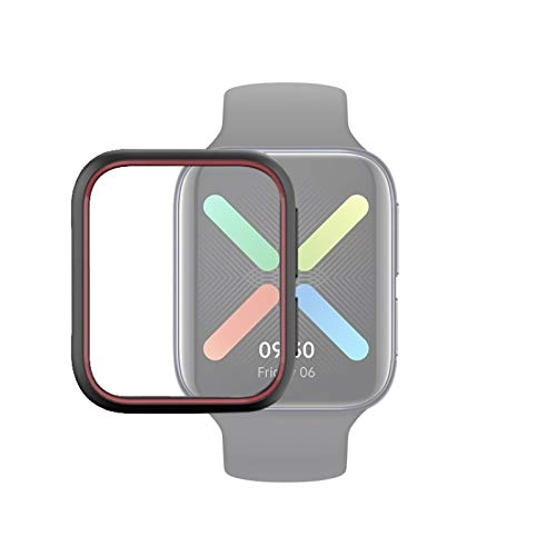 Full Body Case for OPPO Watch 46mm - Shockproof Black+Red TPU