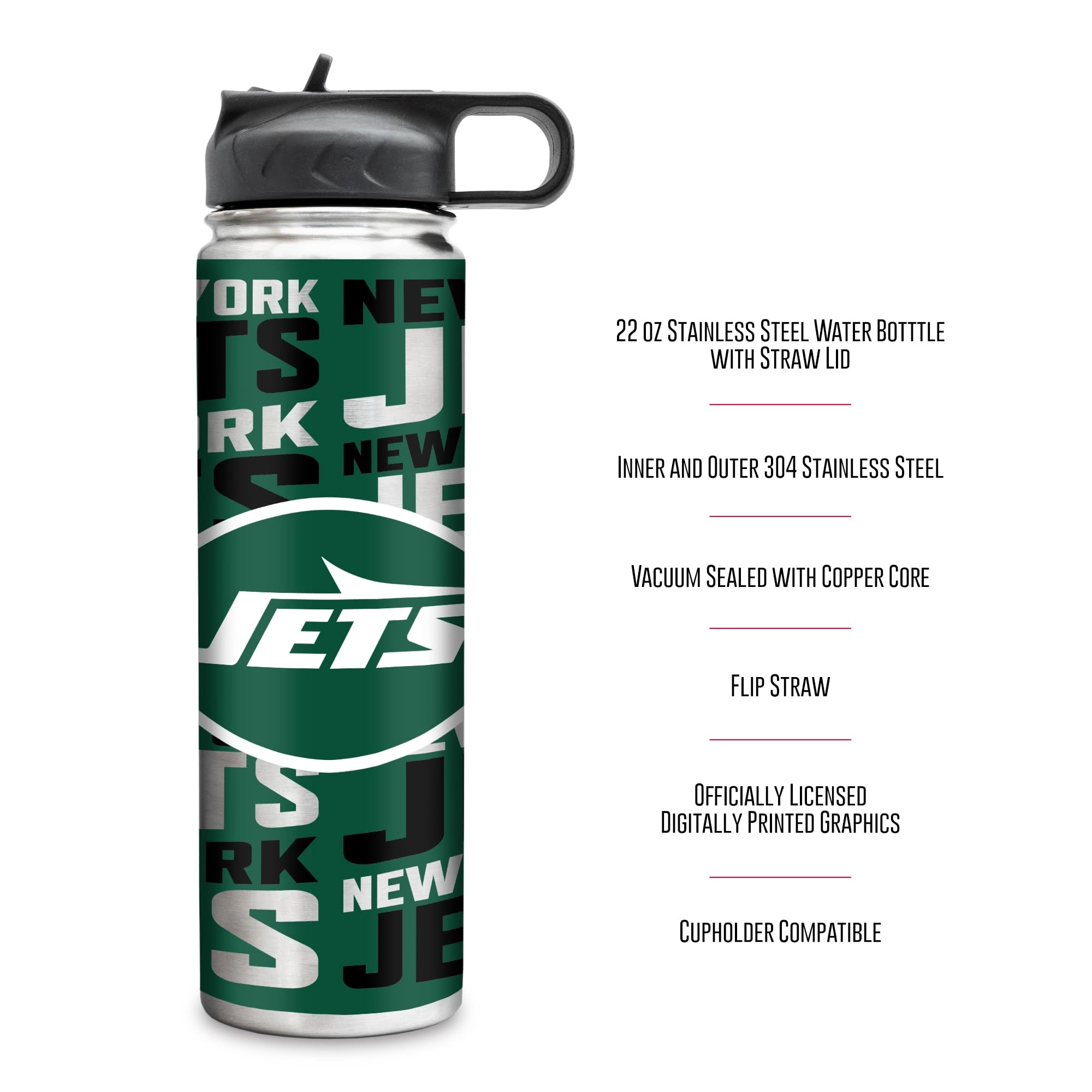 Stainless Steel NFL Football Tumbler - 650ml