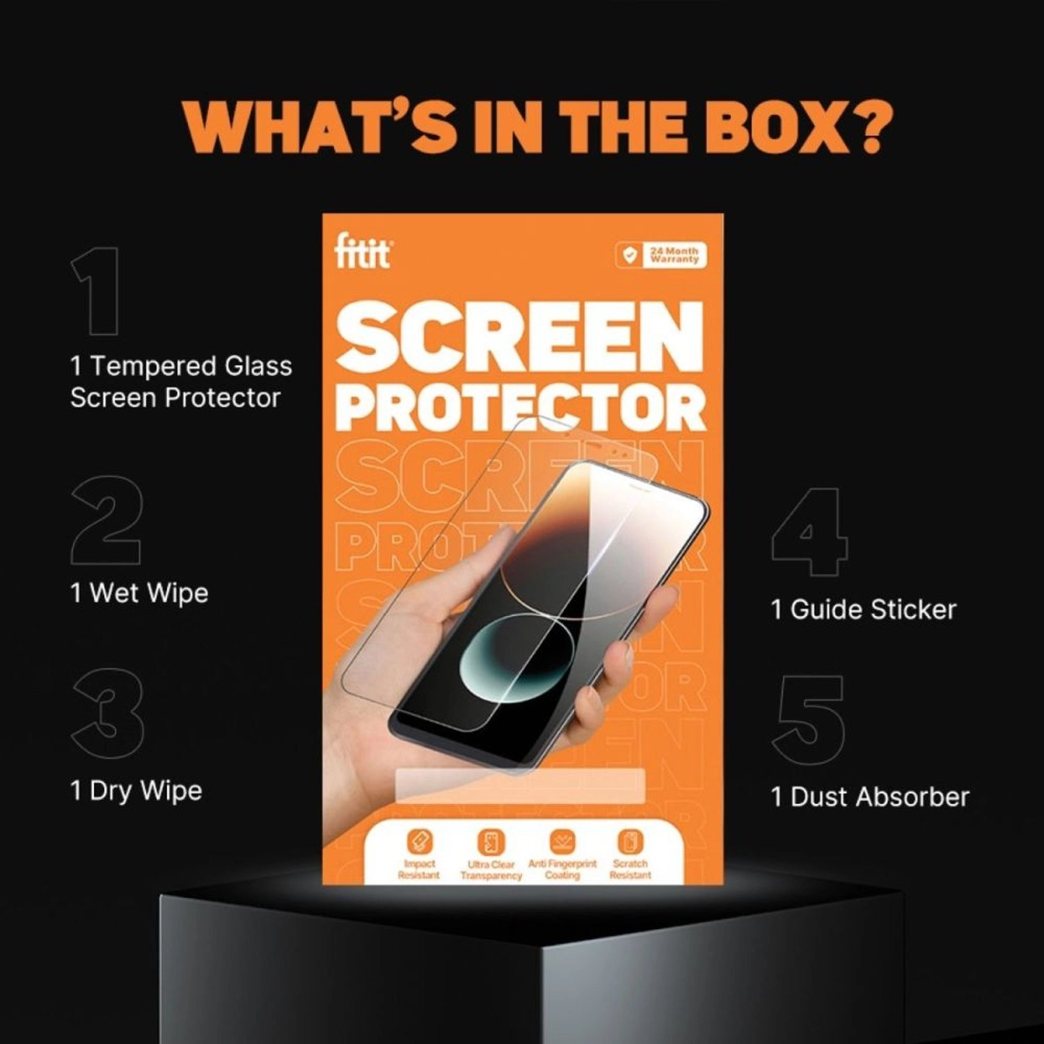 Clear Tempered Glass Screen Protector for iPhone 16 Plus
