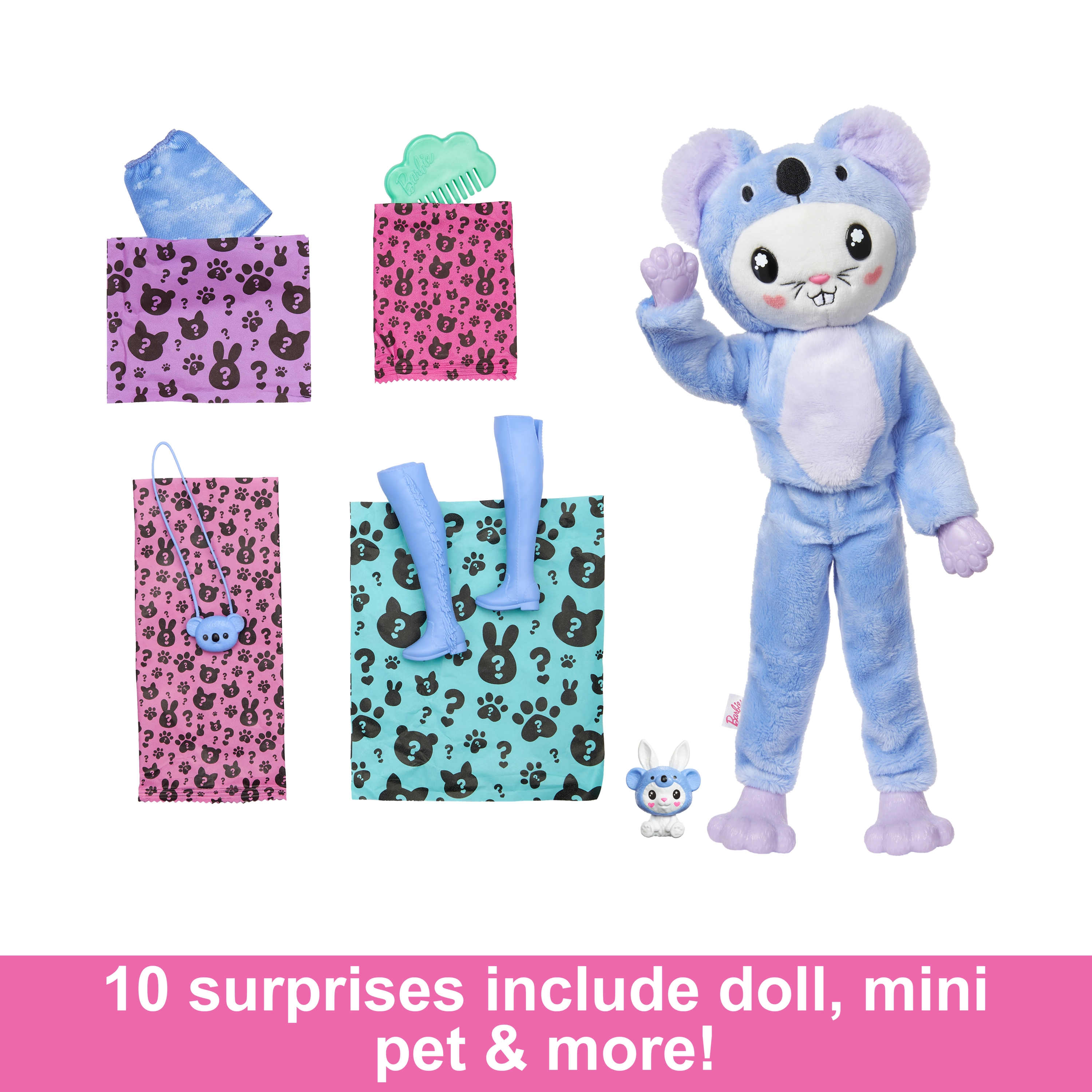 Good Vibes Bear Barbie Fashion Doll - Cutie Reveal Care Bears Series 2 10 Surprises Ages 3+