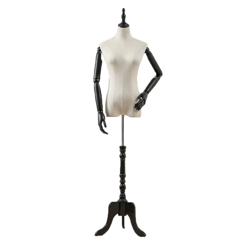 SEFVGHDF Mannequin Female Clothing Torso - solid wood