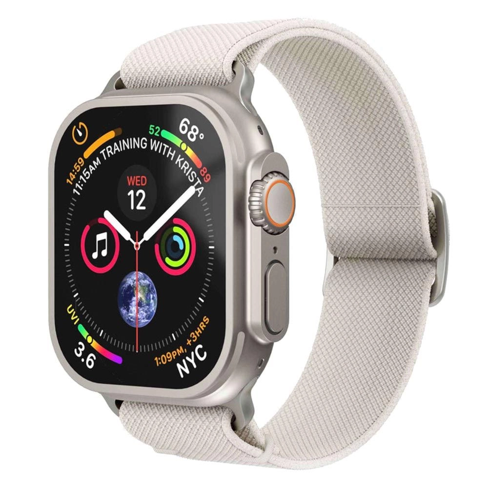 Vonmählen Watch Band for Apple Watch 40/41/42mm - Nylon Stepless adjustable clasp Cream
