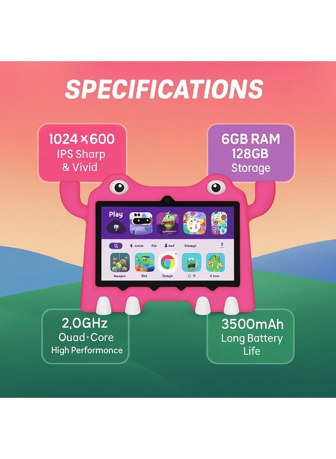 K6 Kids Tablet - 6GB 7 Inch 128GB