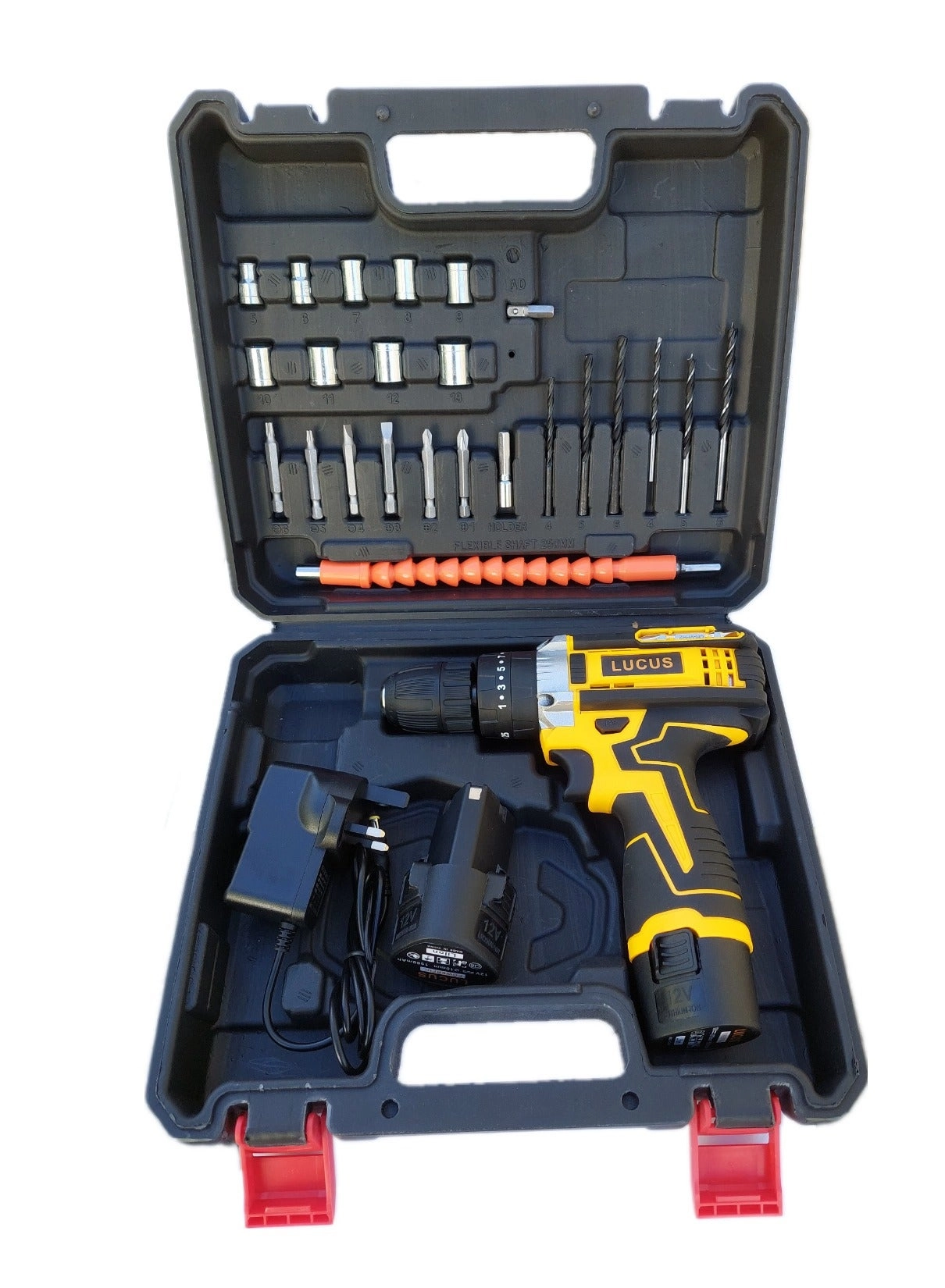 Impact Cordless Drill - 12 Volts Black & Yellow