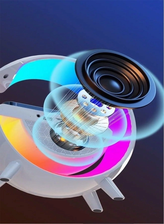 BLUETOOTH SPEAKER - LED RGB Lighting Wireless Charging Stand