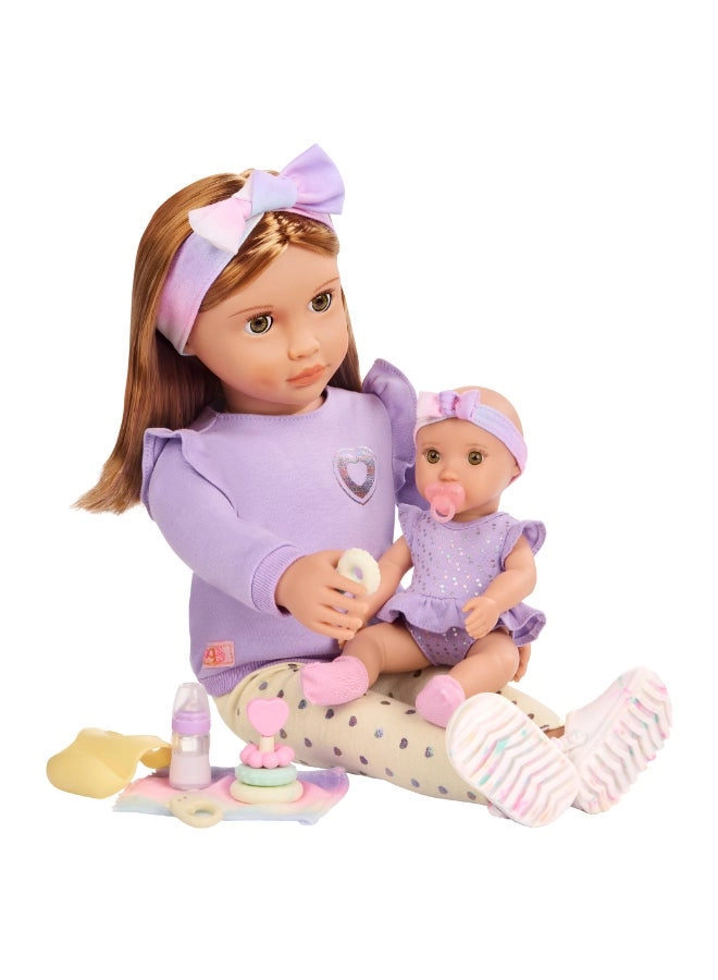 Tory Fashion Doll - 18-inch + Riley Baby Doll - 8-inch
