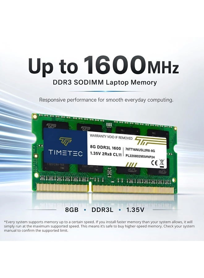 DDR3L 1600MHz PC3L-12800 - 8GB 1600MHz 204-Pin