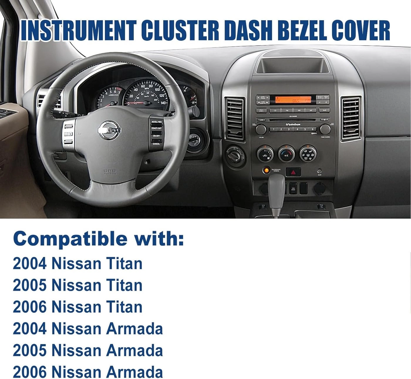Instrument Cluster Dash Panel Gauge Cover - Nissan Titan Armada 2004-2006