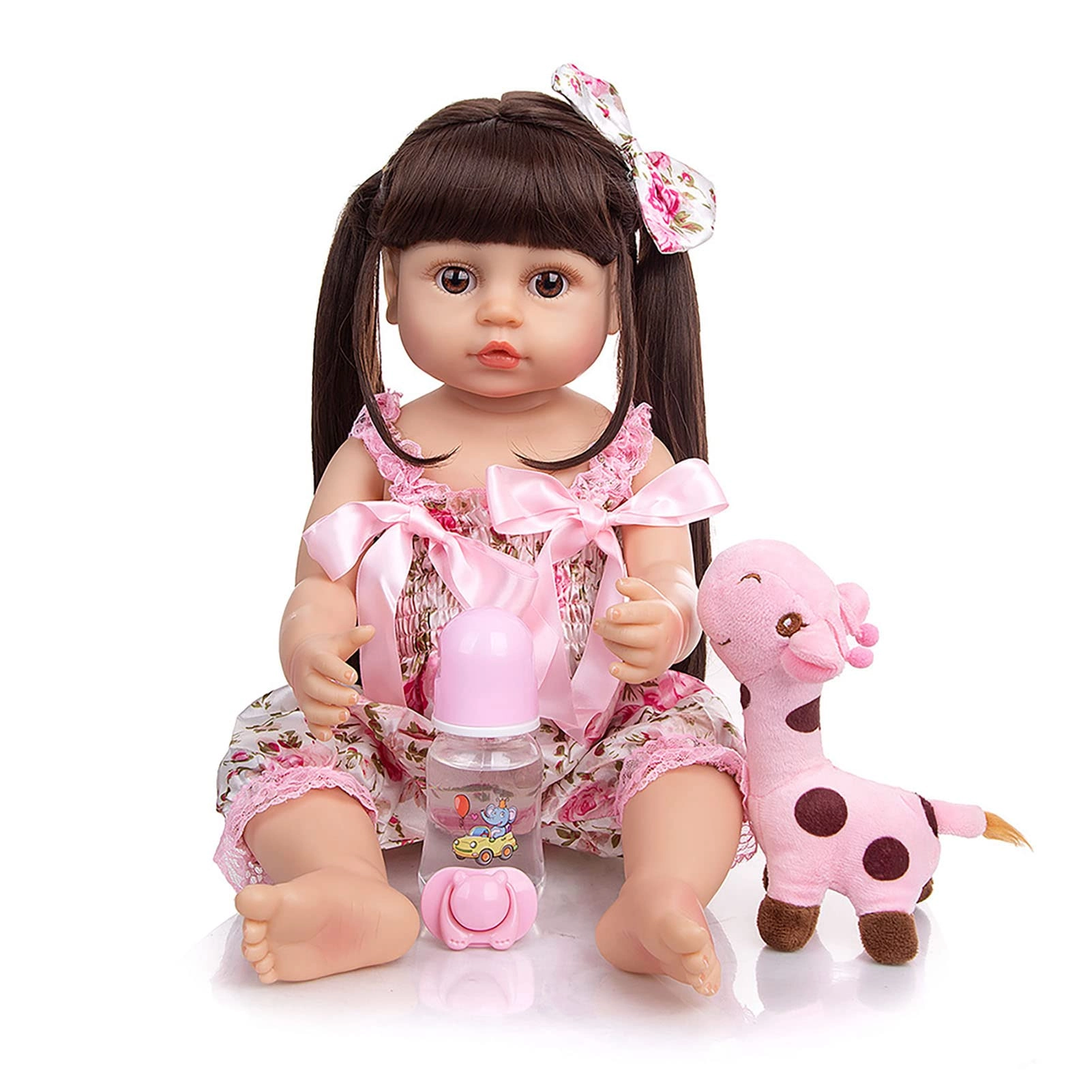 Reborn Baby Doll - 22 Inch Vinyl Brown Eyes