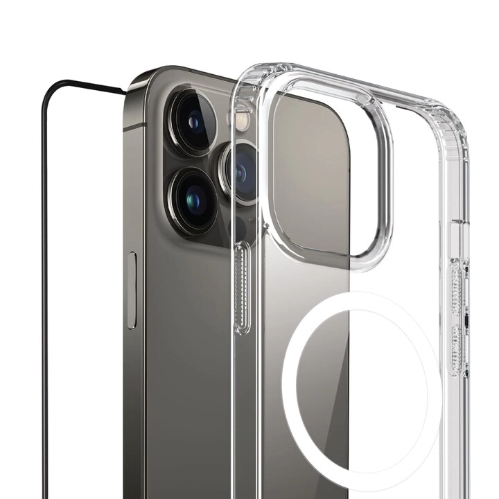 Moxedo Lite Crystal-Clear Magnetic Case - TPU/ PC for iPhone 14 Pro