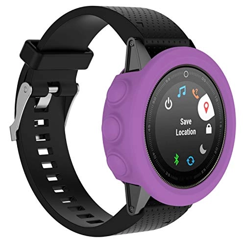 Full Body Case for Garmin Fenix 5S - Waterproof Purple Silicone