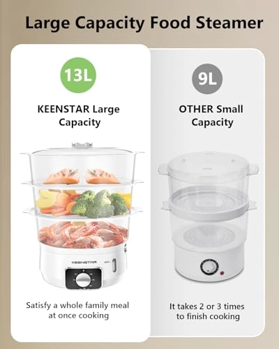 Electric Food Steamer - 13.7 Quarts