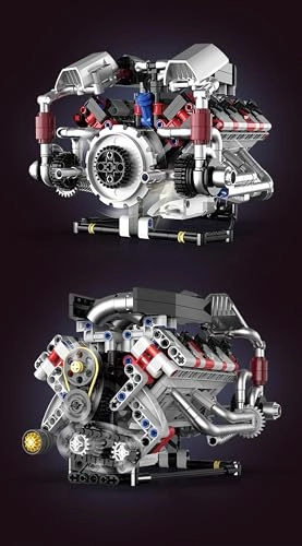 V8 Engine - Building Blocks Engine Model Kit Transparent Functional Model