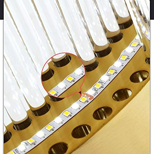 Semi Flush LED - Titanium gold three-color light 60cm