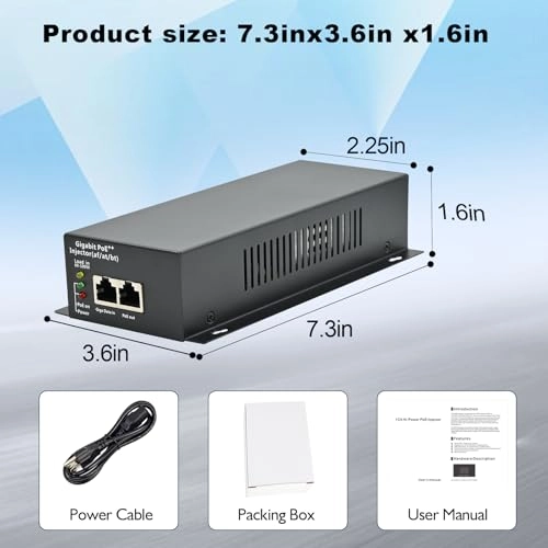 M931-90W - 50VDC 90W 1 PoE port IEEE 802.3af/802.3at/802.3bt 10/100/1000Mbps