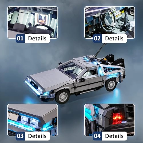 LED Light Kit for LEGO Back to The Future Time Machine Set 10300