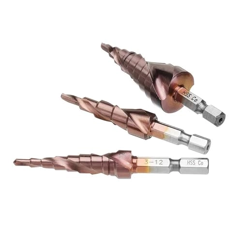 Cobalt Cone Step Drill Bit - Cobalt 1 Piece 3-12/3-14/4-12/4-20/4-22/4-25/4-32/5-21/5-27/6-24mm