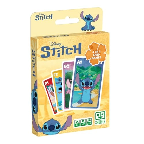 4-in-1 Stitch Card Game - Lilo & Stitch 7 Families