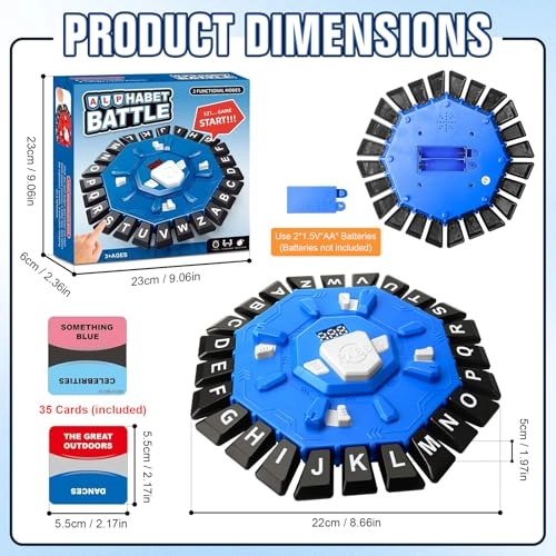 Word Game - 35 Letter Cards Blue