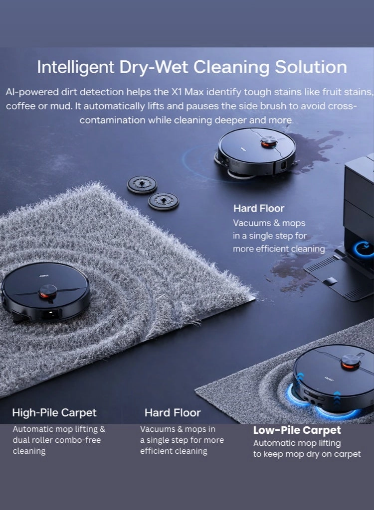 X1 Max - Robot Vacuum Cleaner and Mop All-in-One Station