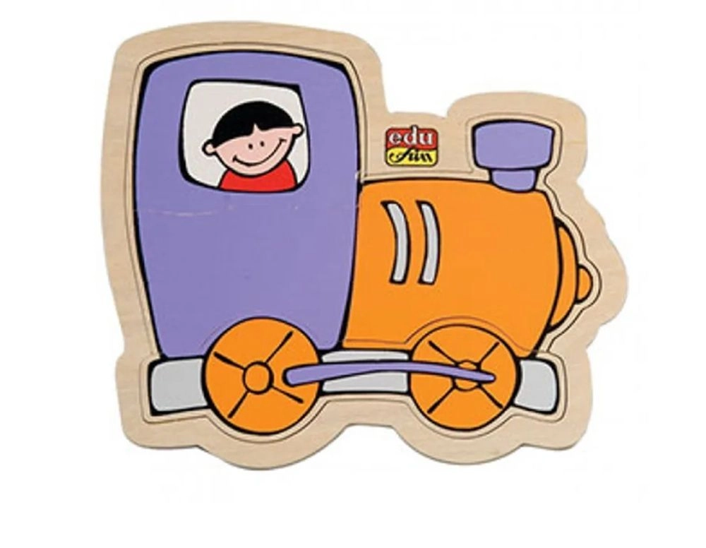 Edu Fun Find What Underneath Train Puzzle - Suitable for 3.5 years and above 5 Pcs