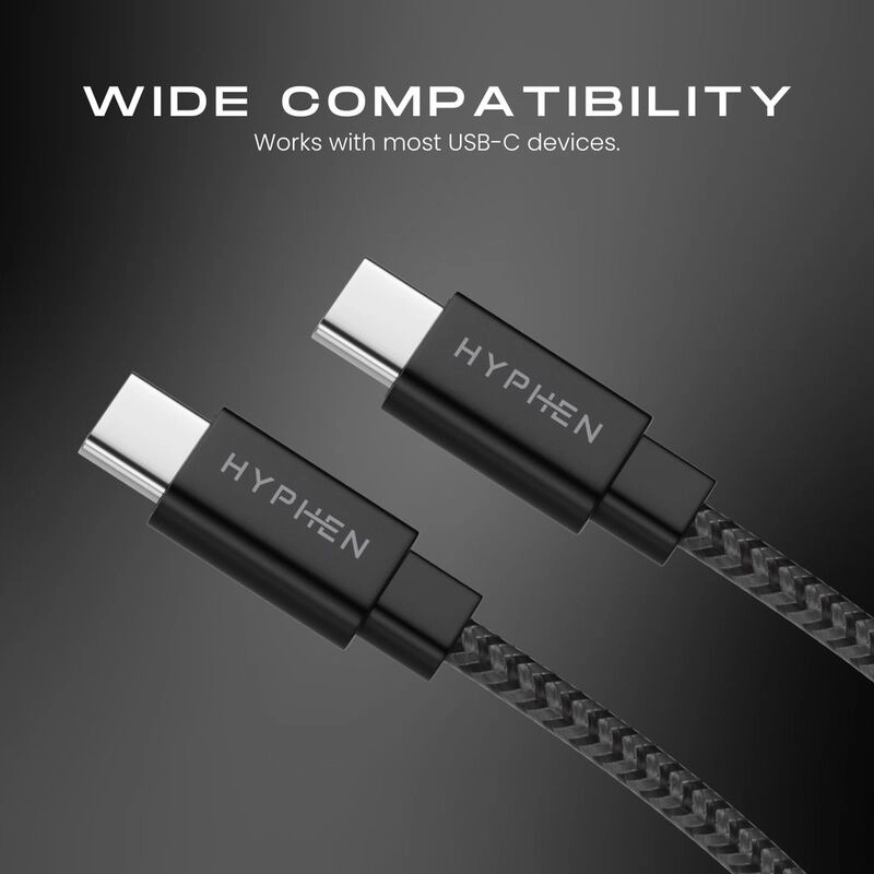 Charge Cable 100W USB-C to USB-C 0.3m Braided