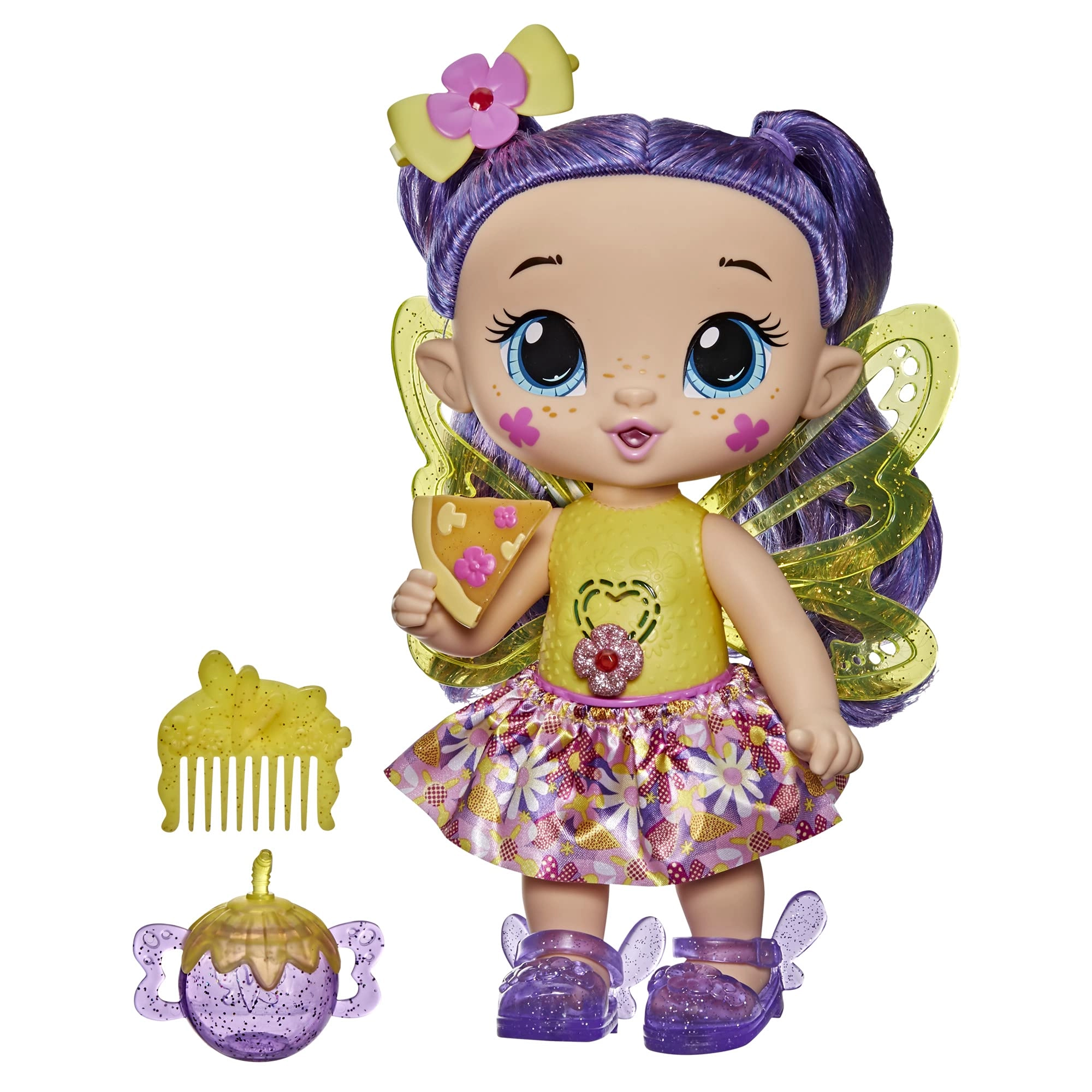 Hasbro Siena Sparkle Pixie Doll - 10.5 Inch Glowing Purple Hair Ages 3+